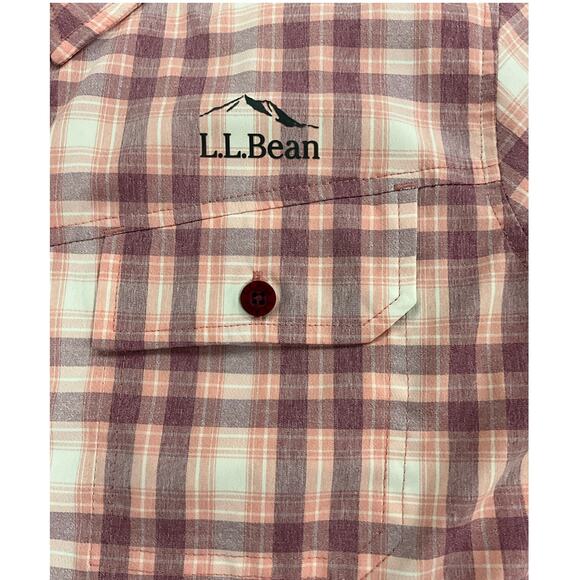 L.L. Bean Shirt Women’s L No Fly Zone Vented Button Up Zip Pockets Outdoor Wear - Picture 5 of 9